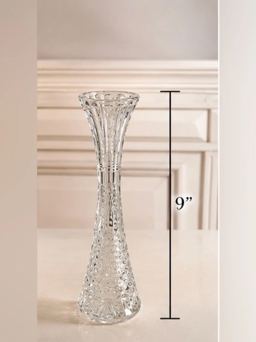 Vintage Anchor Hocking Clear Glass Bud Vase Mid Century Cottage Decor
